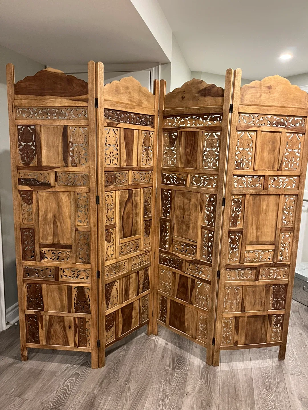 Teak Wood Room Divider Screen beautiful image indicator(2)