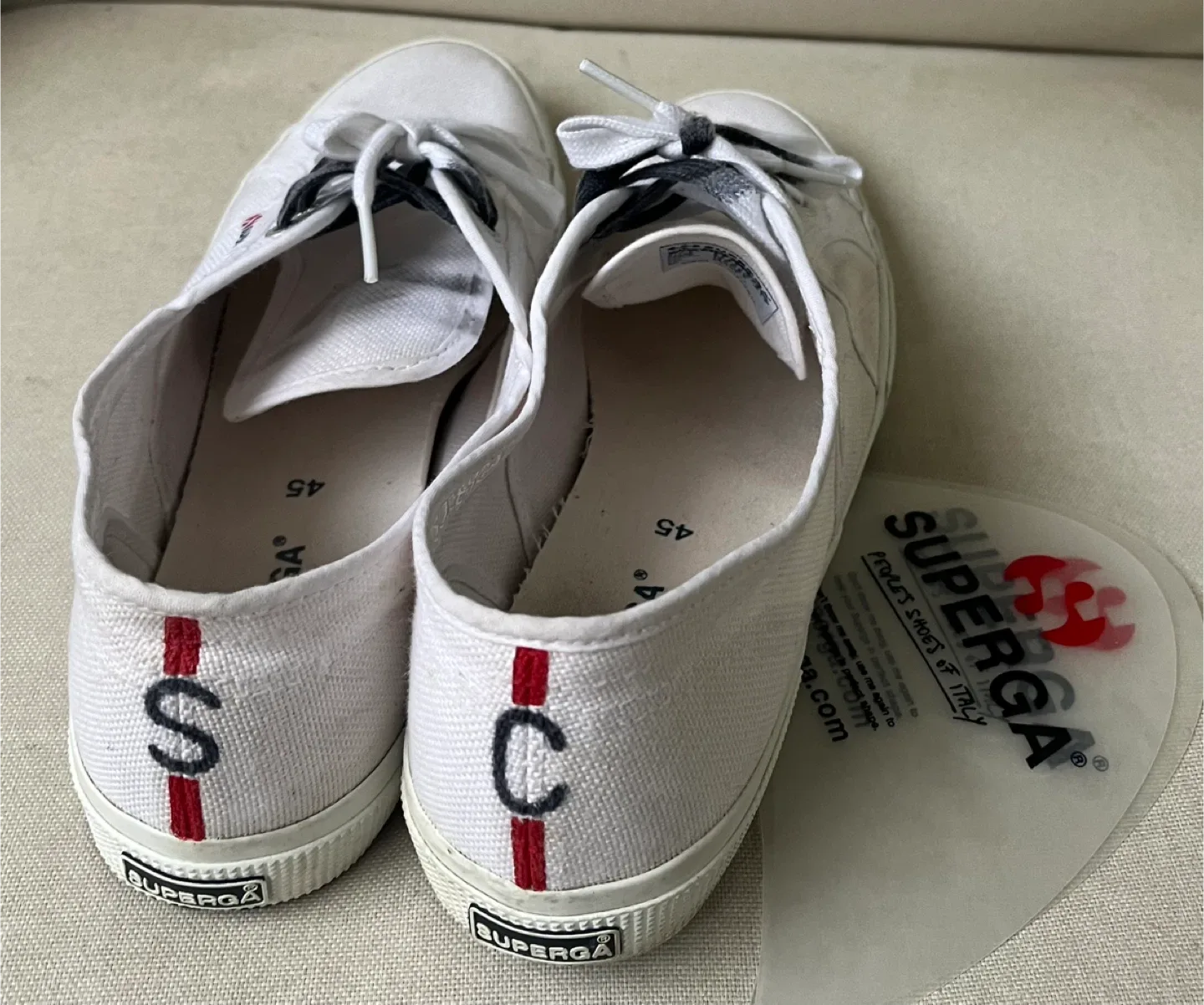 Superga Classic White Sneakers US Size 10.5-11 image indicator(3)