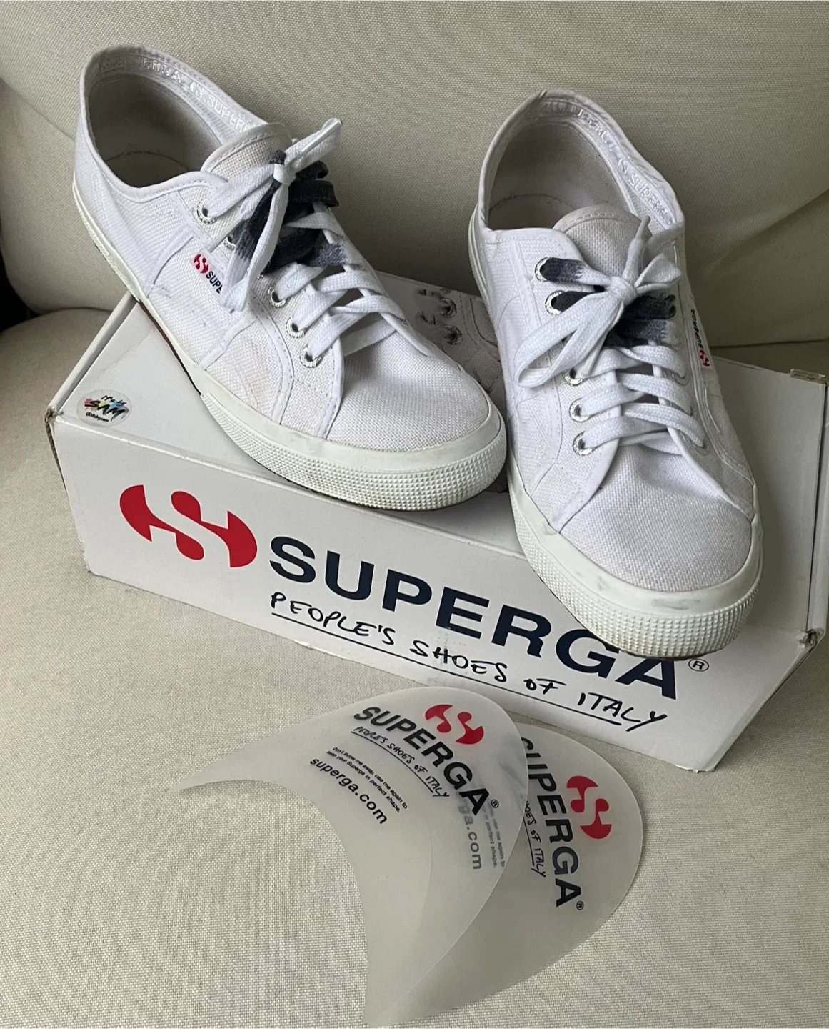 Superga Classic White Sneakers US Size 10.5-11 image indicator(5)