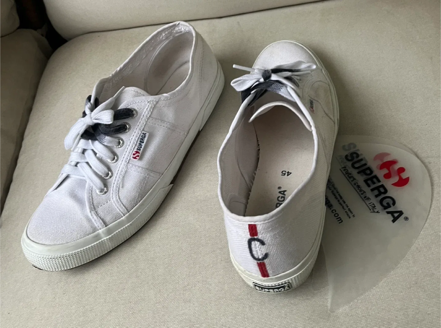 Superga Classic White Sneakers US Size 10.5-11 image indicator(10)