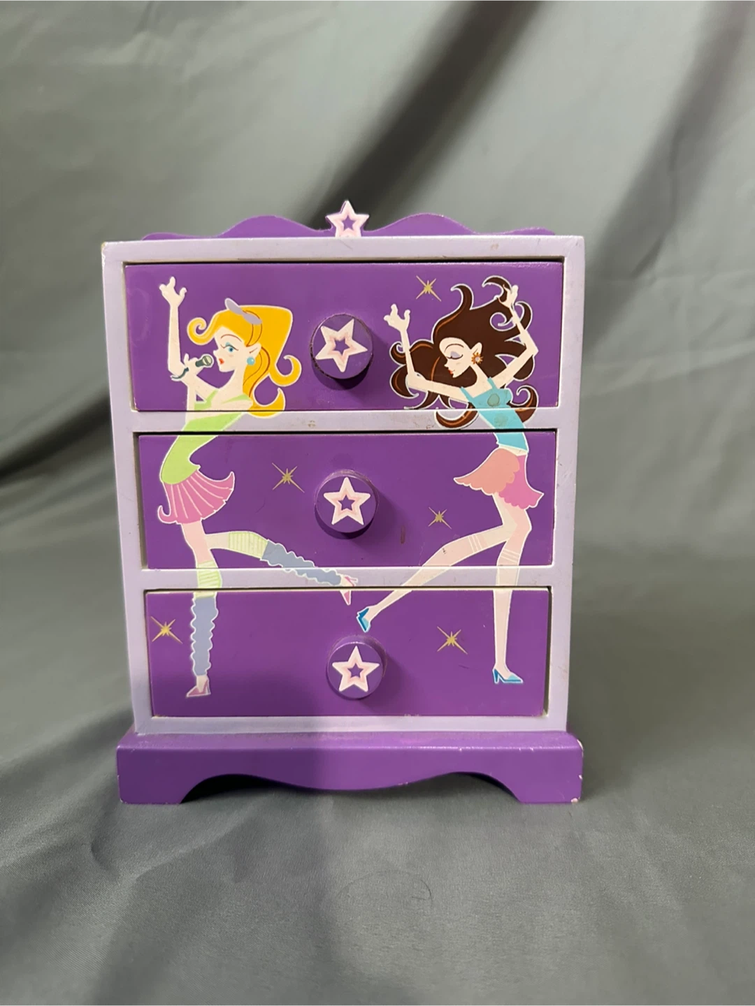 Purple Dancing Queen 3-Drawer Organizer