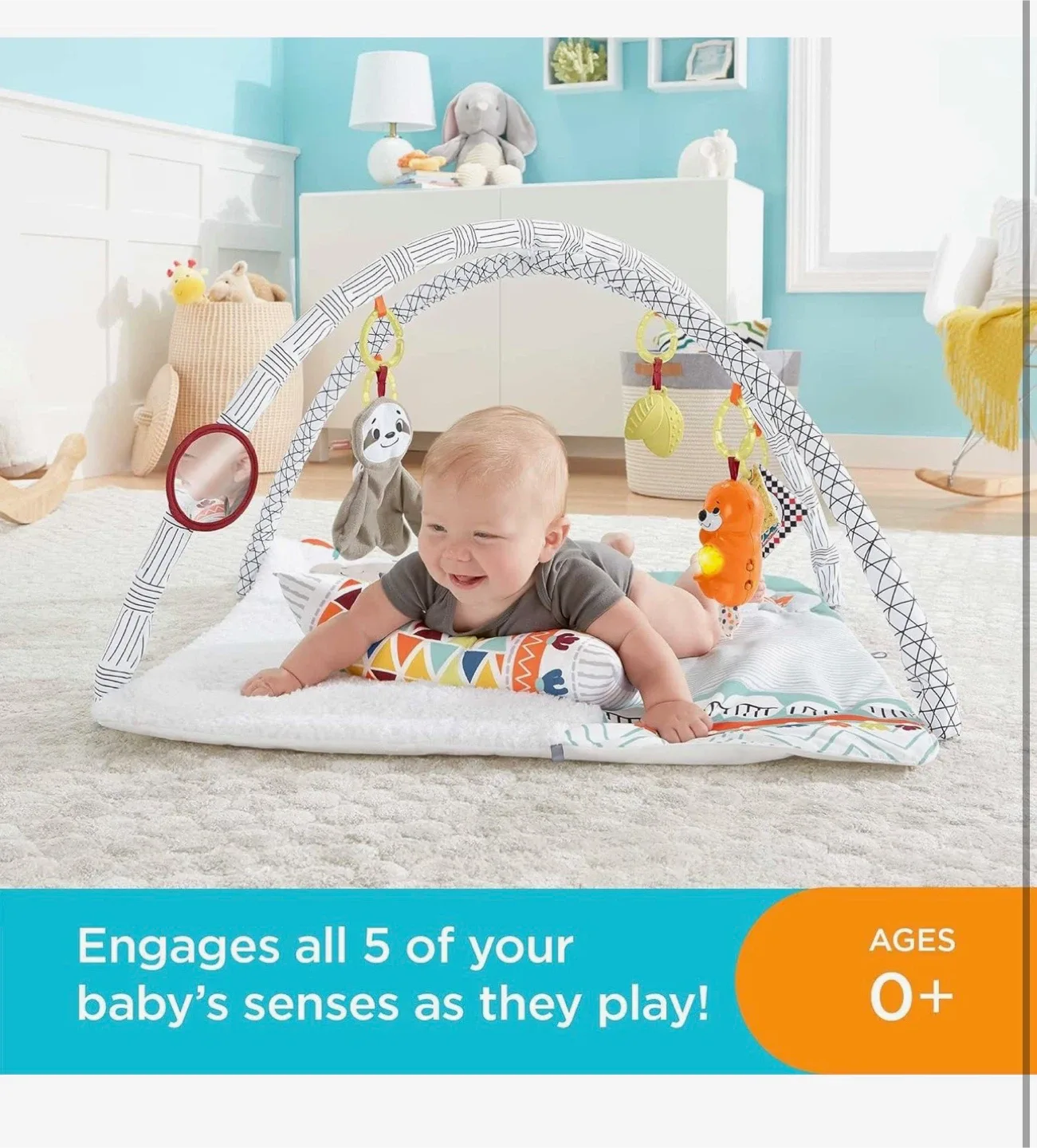 Fisher-Price Perfect Sense Deluxe Gym - Baby Play Mat image indicator(6)