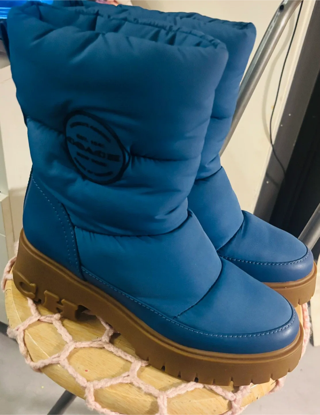 Coach Blue Puffy Winter Boots sz 6 new authentic thumbnail