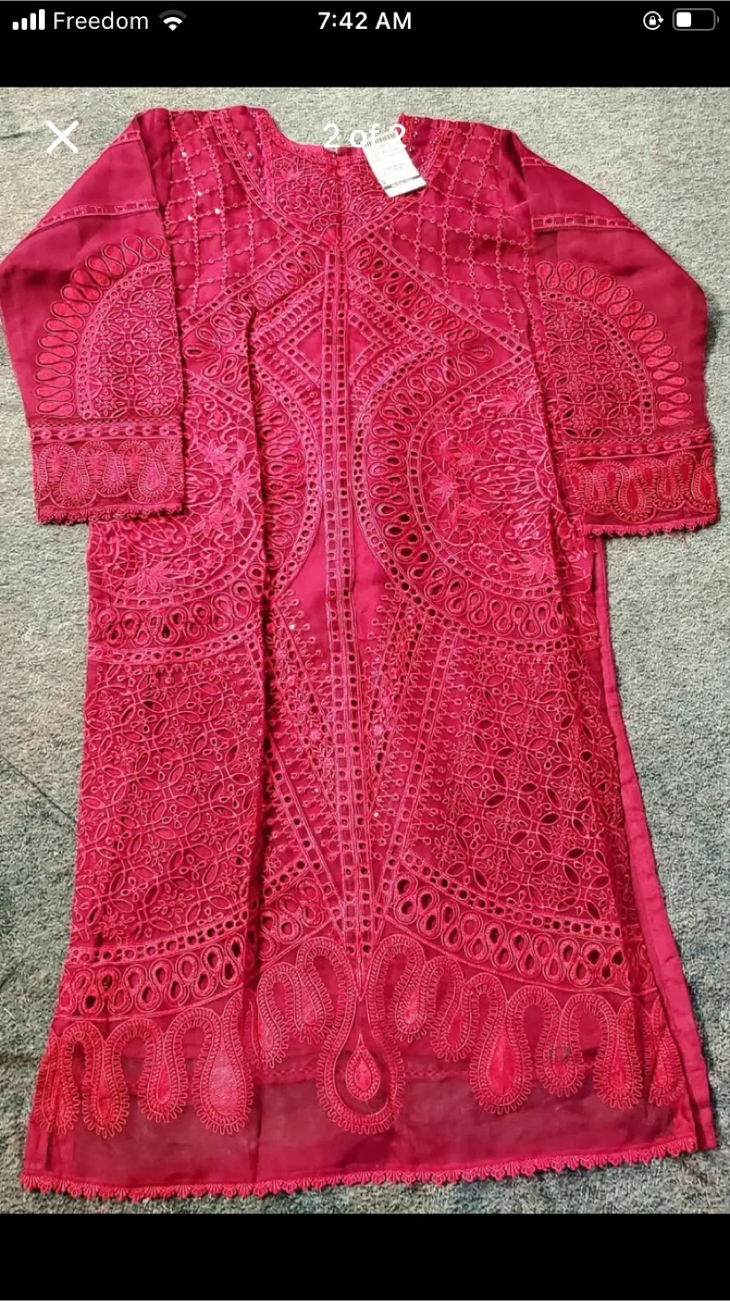 Red Embroidered Salwar Kameez