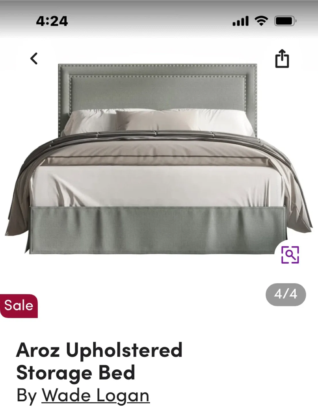 Brand New in Box Aroz Upholstered Storage Bed by Wade Logan image indicator(2)