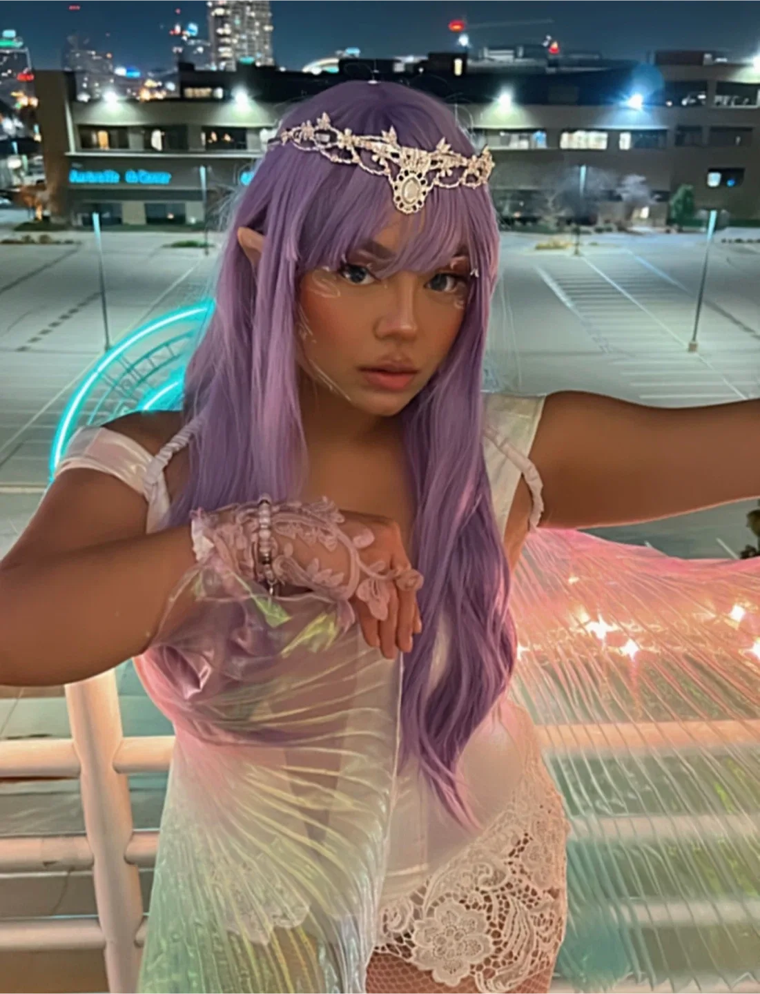 Leather and Lace body Suit image indicator(3)