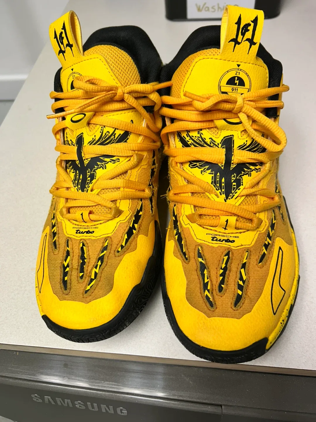 Puma Melo Porsche Turbo Yellow Sneakers image indicator(2)