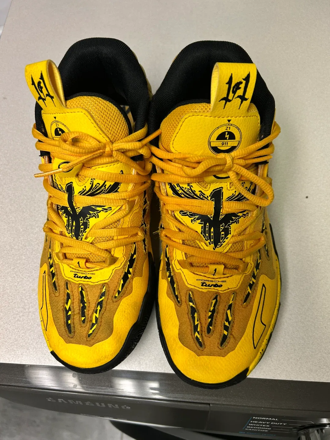 Puma Melo Porsche Turbo Yellow Sneakers image indicator(4)