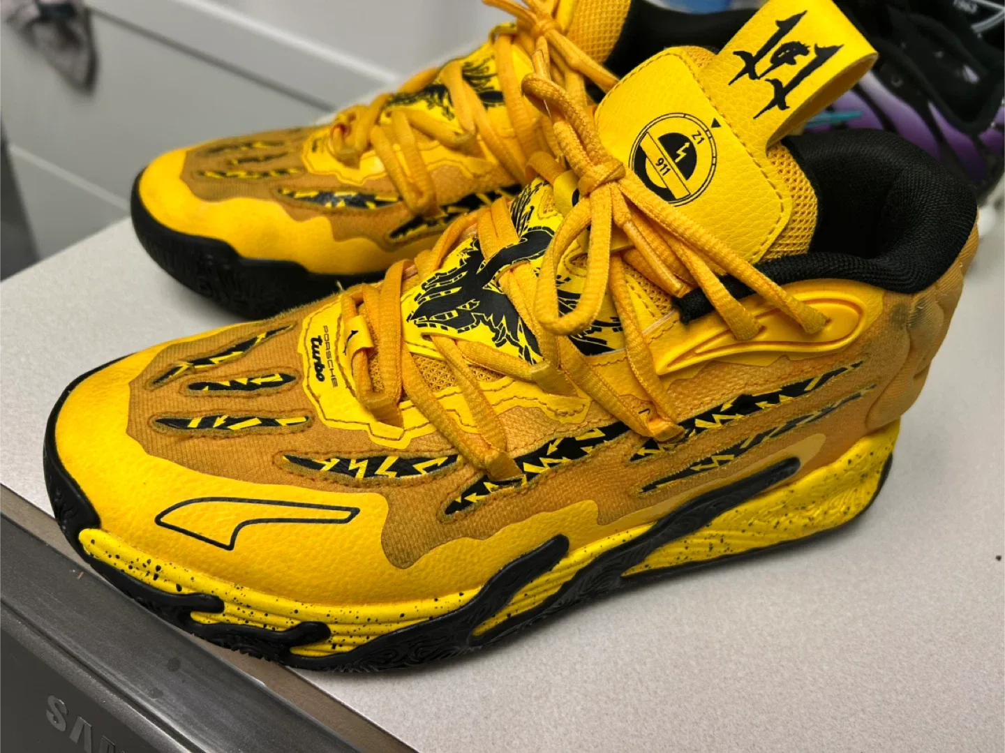 Puma Melo Porsche Turbo Yellow Sneakers image indicator(5)