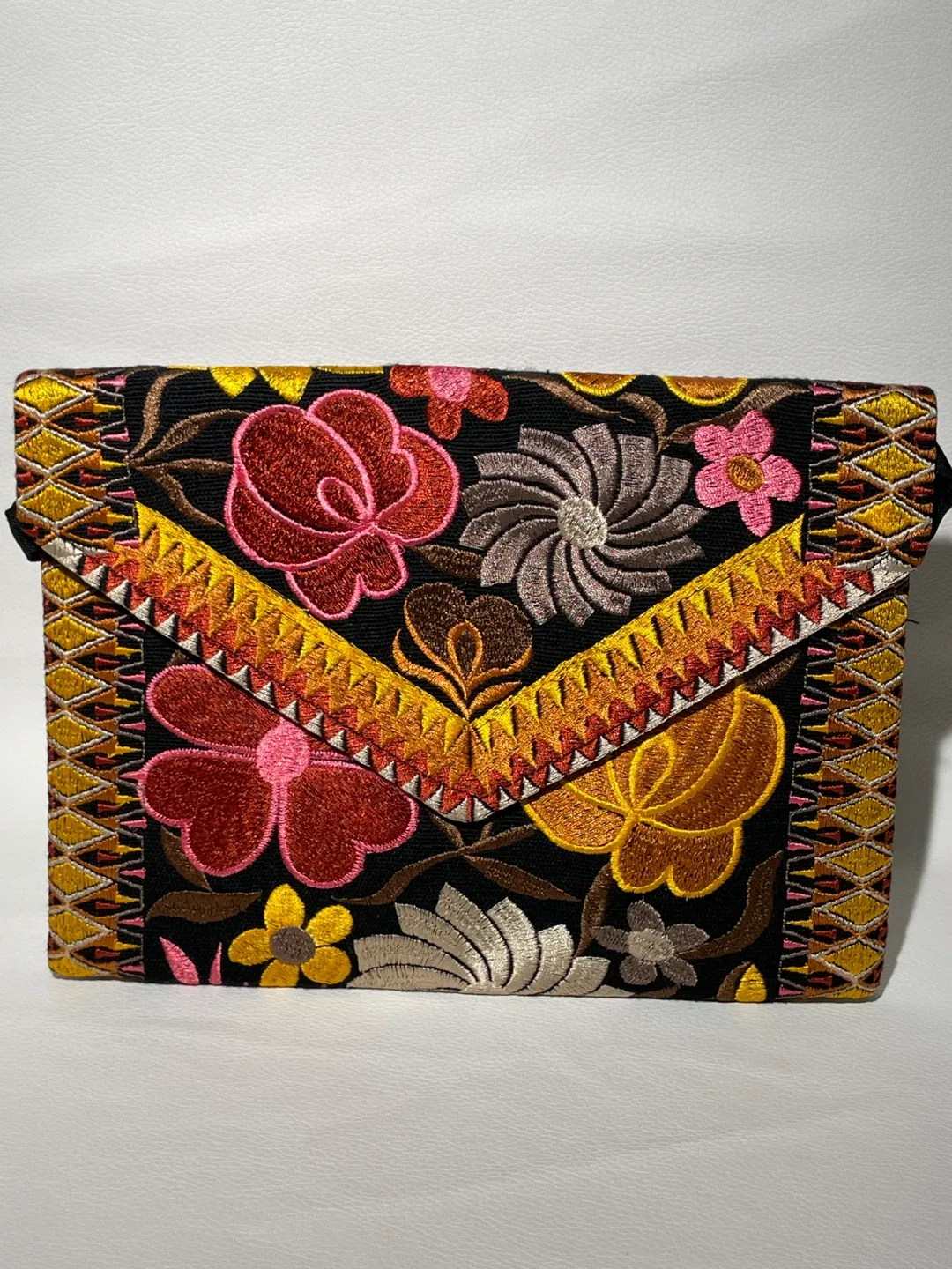 Embroidered Floral Clutch Purse thumbnail