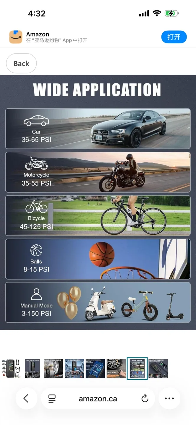 Portable Air Compressor Pump - Digital Display image indicator(2)