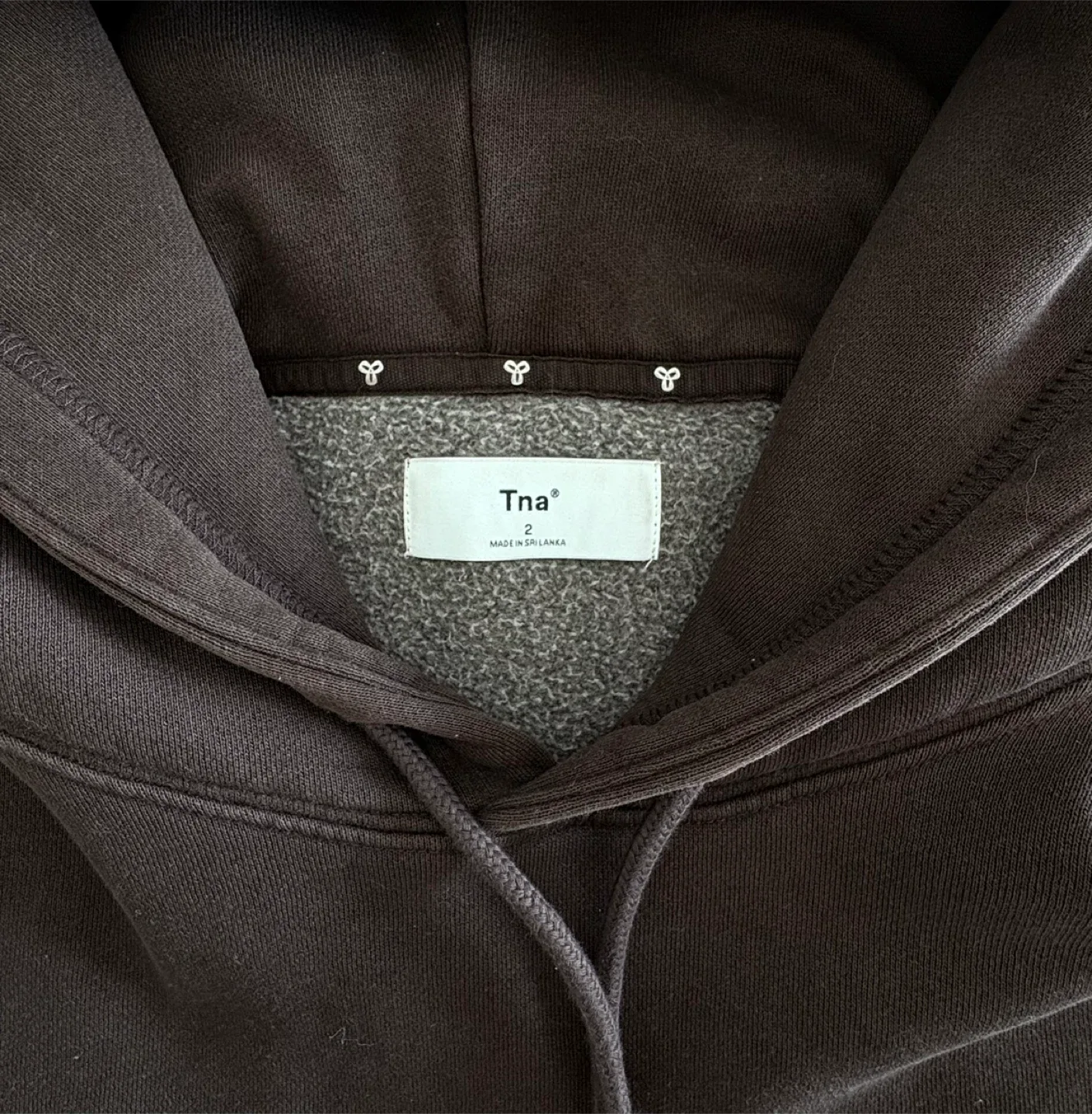 TNA Brown Cropped Hoodie image indicator(2)