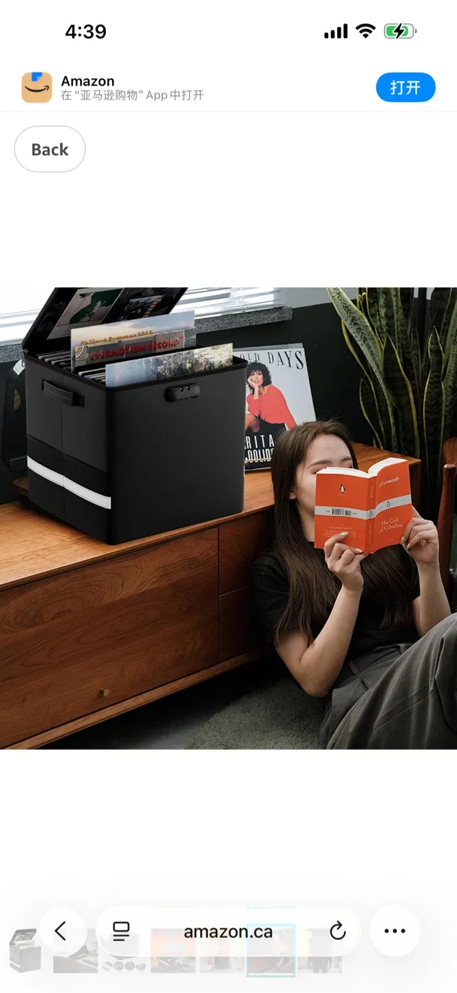 Vinyl Record Storage Box with Lock image indicator(5)