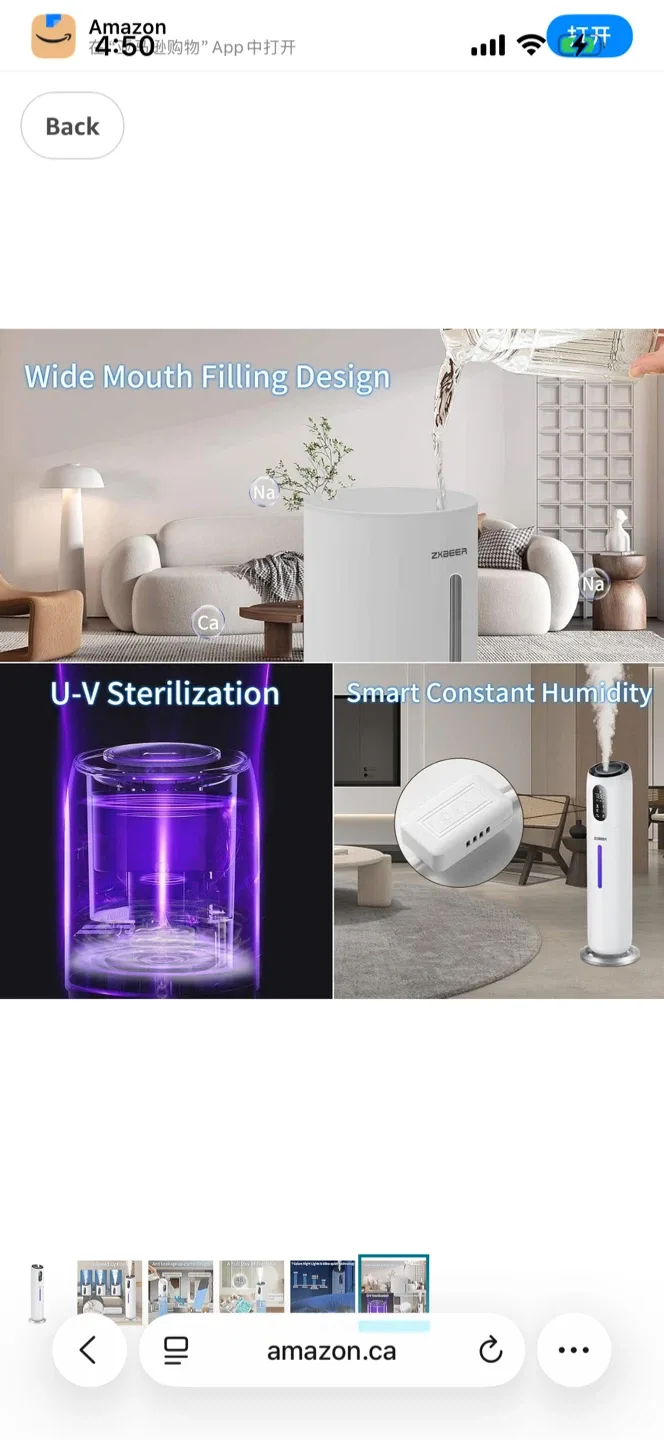ZXBEER 9L Ultrasonic Humidifier - Bedroom/Baby image indicator(6)