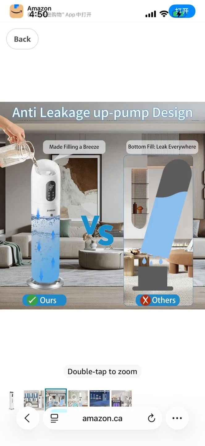 ZXBEER 9L Ultrasonic Humidifier - Bedroom/Baby image indicator(3)