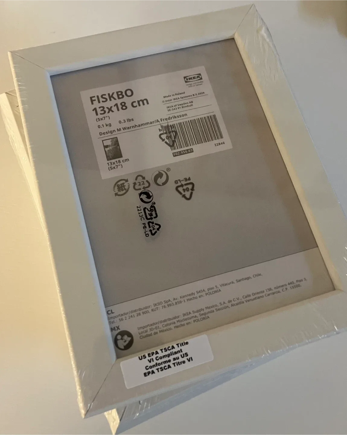 Ten IKEA FISKBO White Picture Frames 13x18cm (5x7") - New!