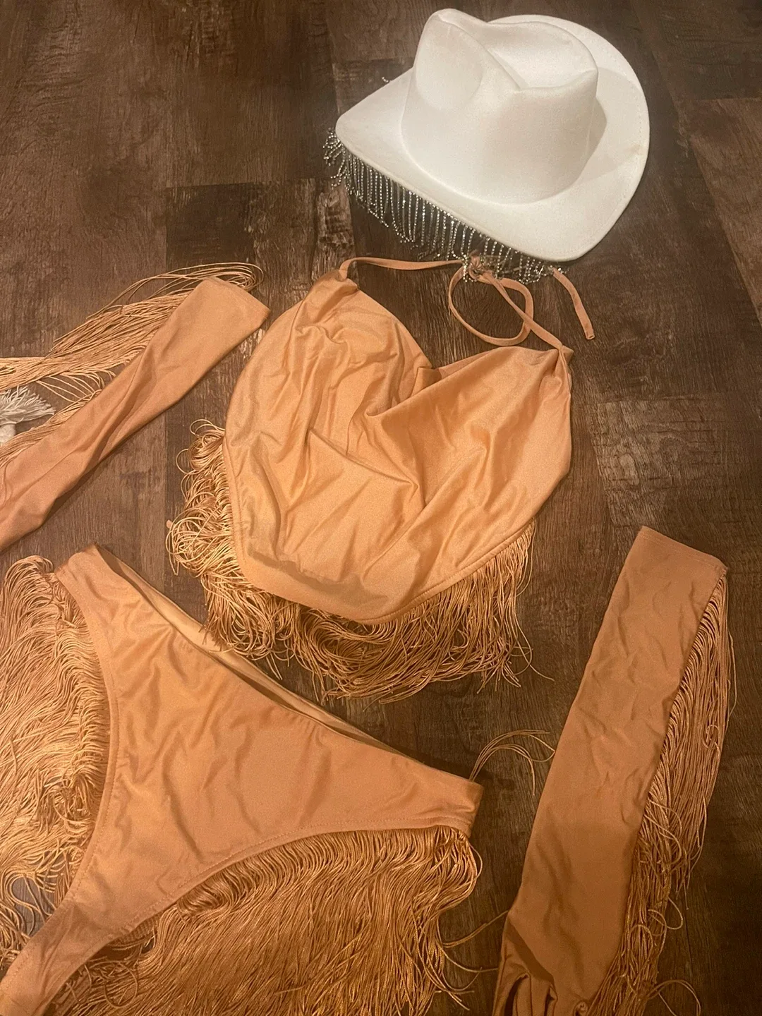 5 piece Bronze sexy fringe costume image indicator(2)