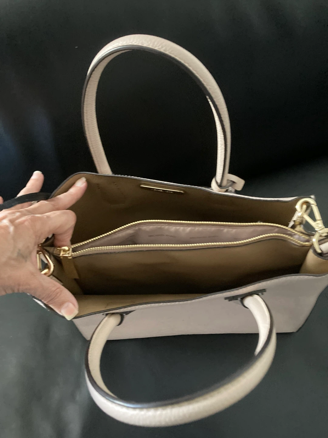 Michael Kors Mercer Leather Crossbody Bag - Soft Pink Gold - photo 3