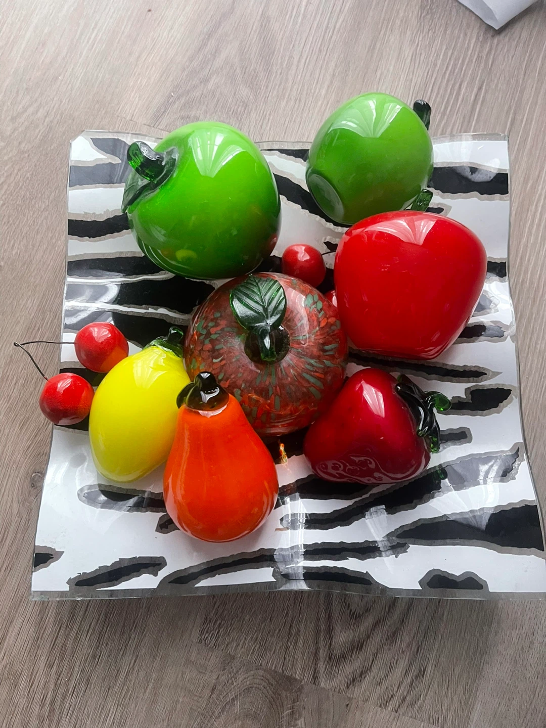 Glass Fruit Sculpture - Decorative Centrepiece