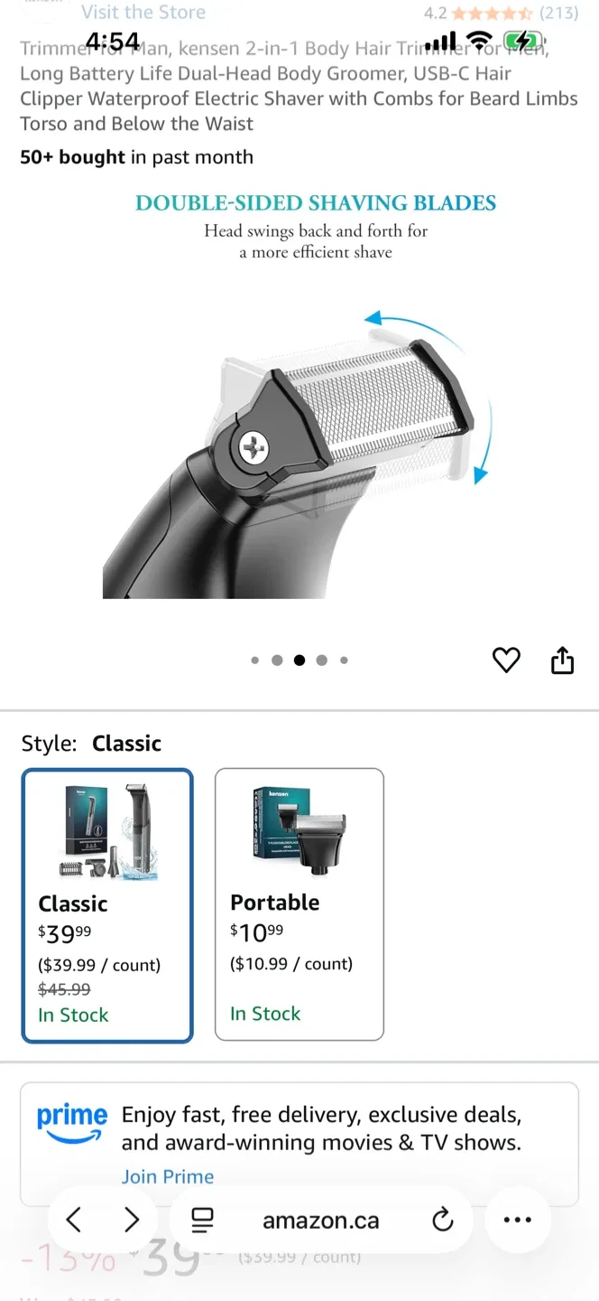 Kensen 2-in-1 Body Hair Trimmer - New image indicator(3)