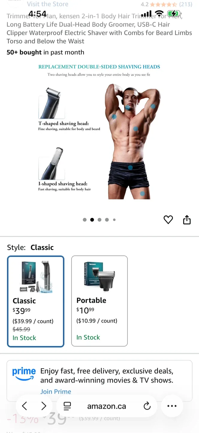 Kensen 2-in-1 Body Hair Trimmer - New image indicator(2)