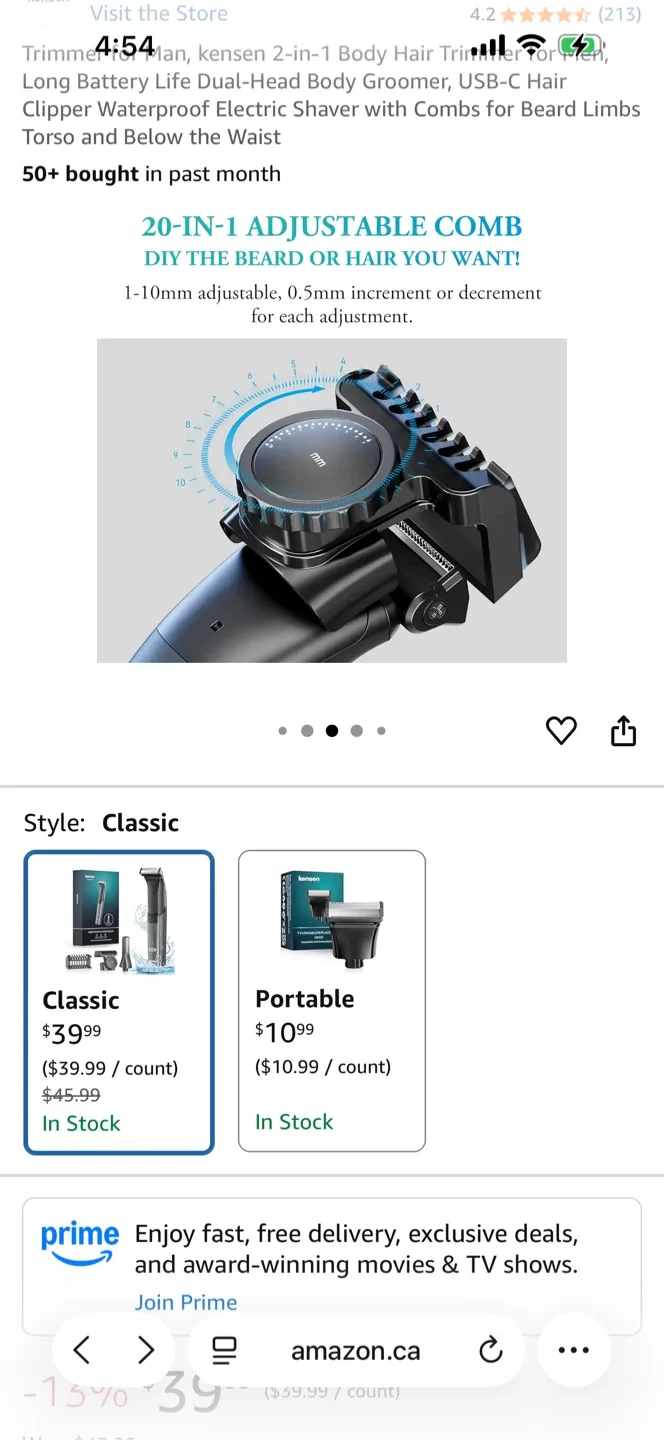 Kensen 2-in-1 Body Hair Trimmer - New image indicator(4)