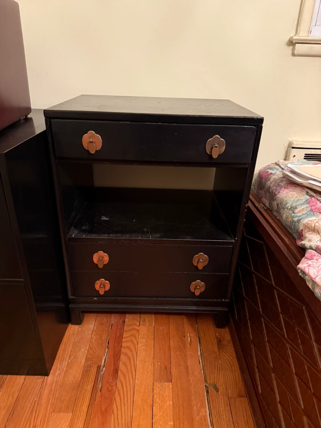 Black Wooden Desk and two End Tables - photo 3