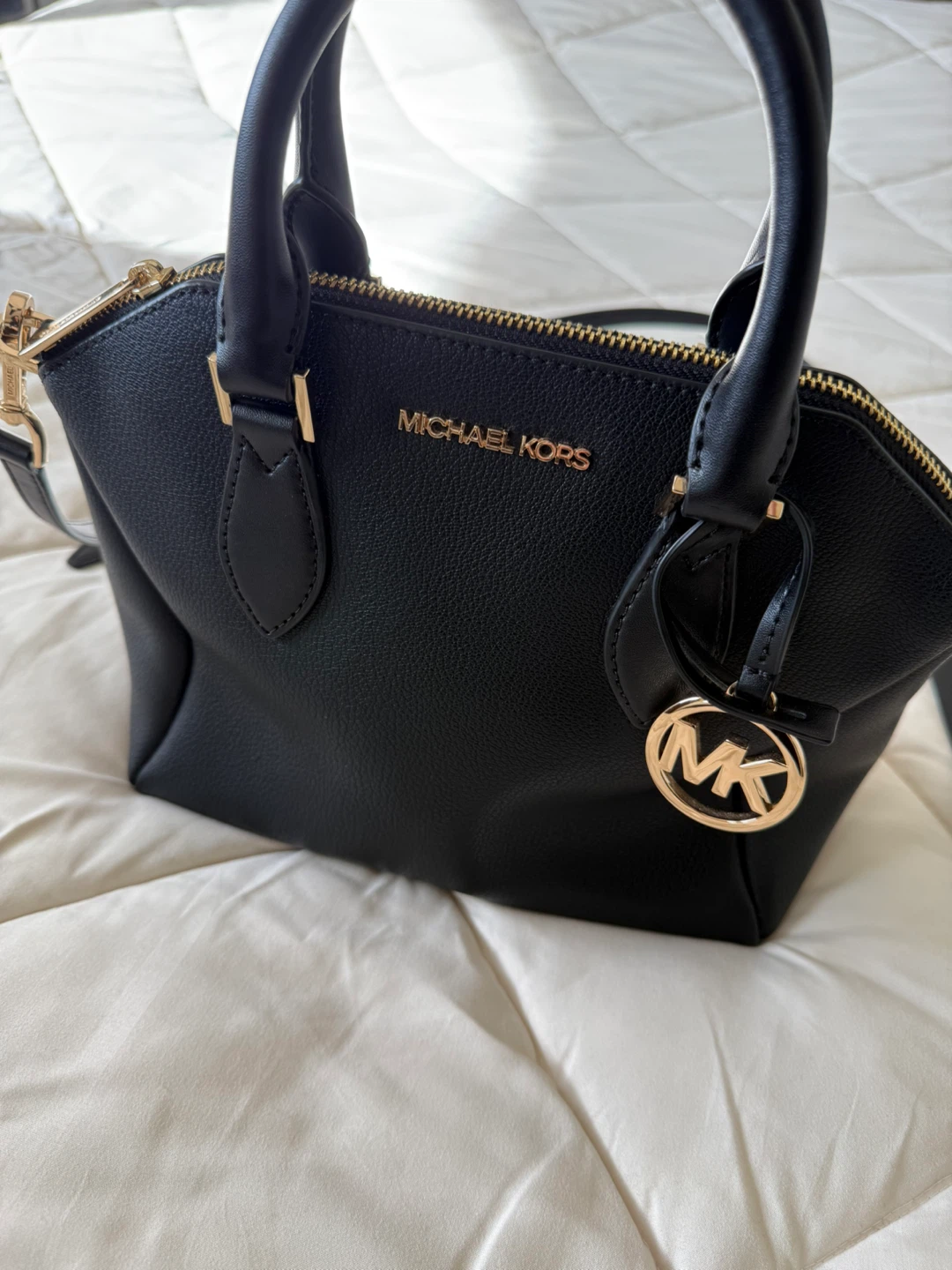 Michael Kors Black Leather Crossbody Satchel Purse - photo 4