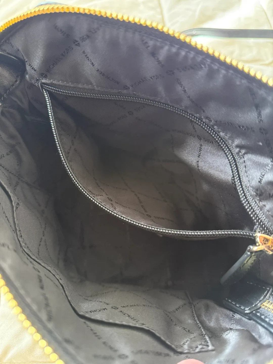 Michael Kors Black Leather Crossbody Satchel Purse image indicator(6)