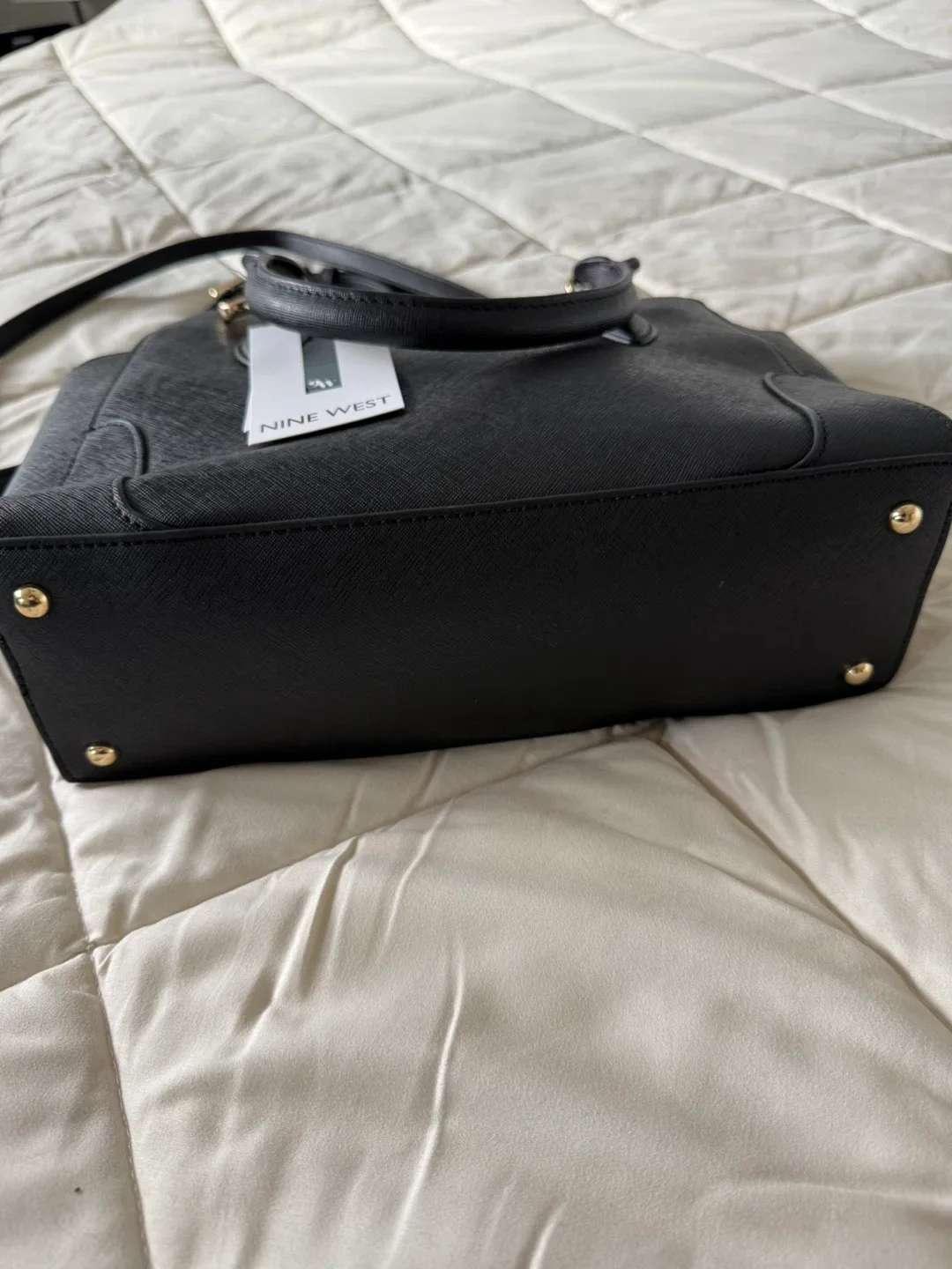 Nine West Black Satchel Crossbody Purse image indicator(2)