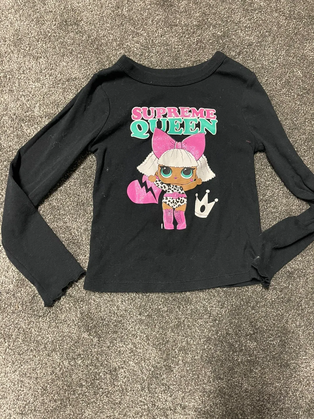 LOL Surprise! Black Long Sleeve Shirt - Size XS (4-5) thumbnail