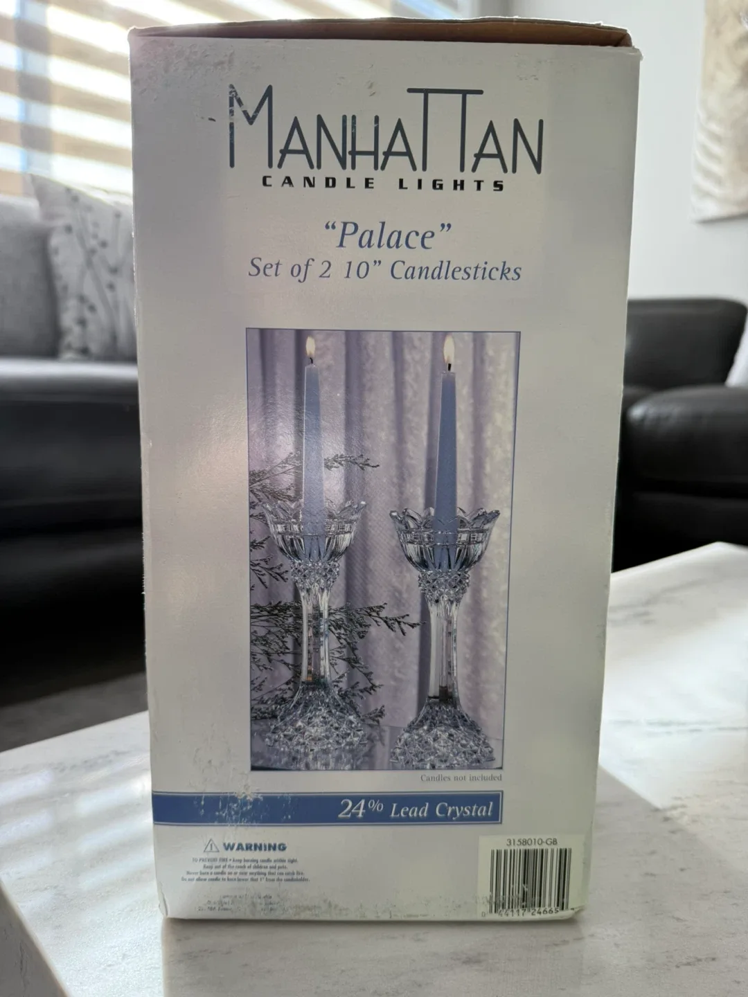 Manhattan Candle Lights "Palace" Crystal Candlesticks - Set of 2 image indicator(5)