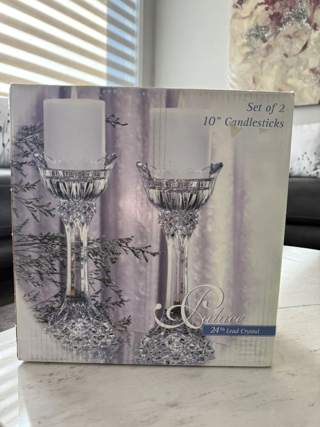 Manhattan Candle Lights "Palace" Crystal Candlesticks - Set of 2 image indicator(4)