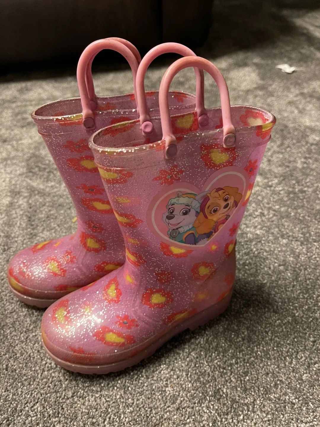 Paw Patrol Pink Rain Boots size 9T thumbnail