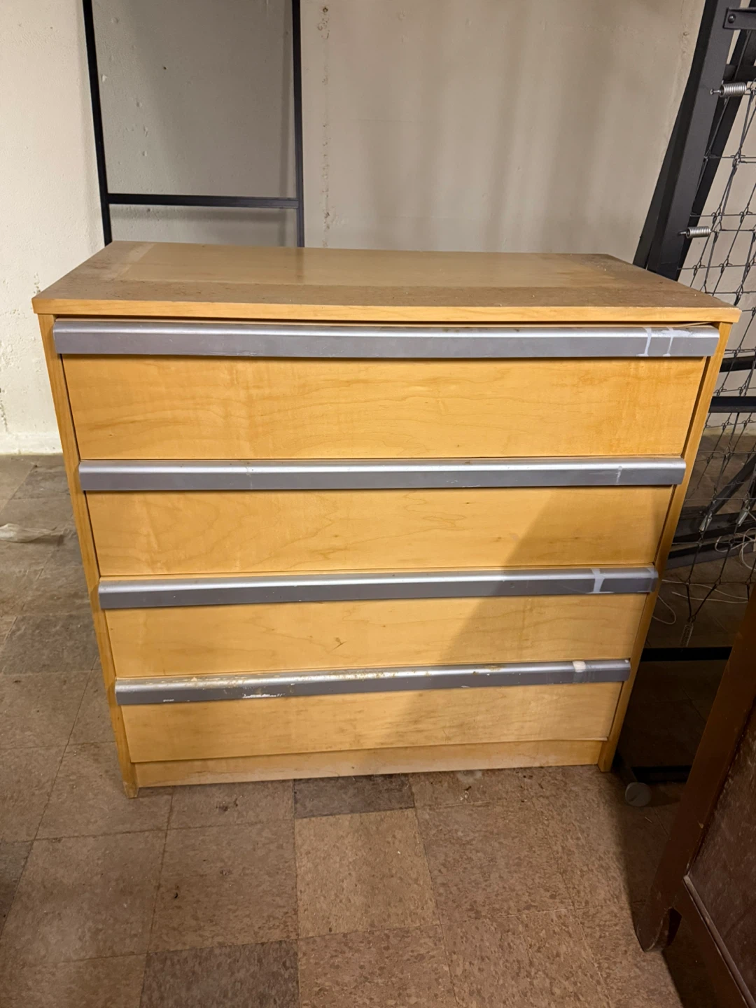 Wooden 4-Drawer Dresser