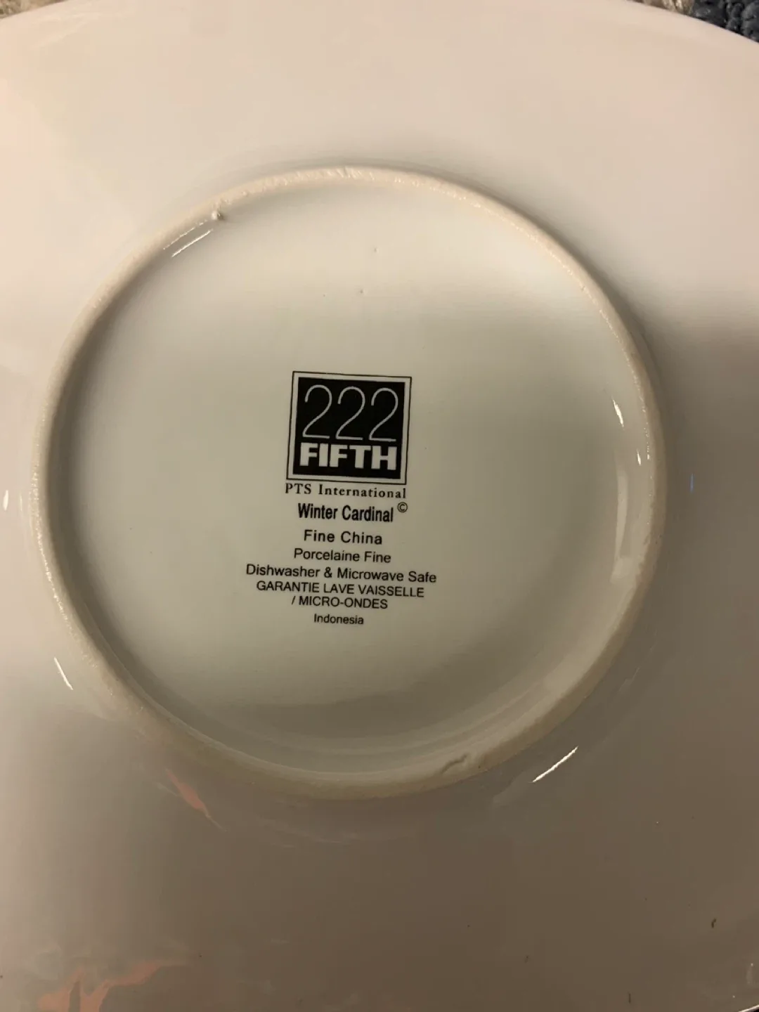 222 Fifth Winter Cardinal Fine China Plates (Set of 4) image indicator(3)