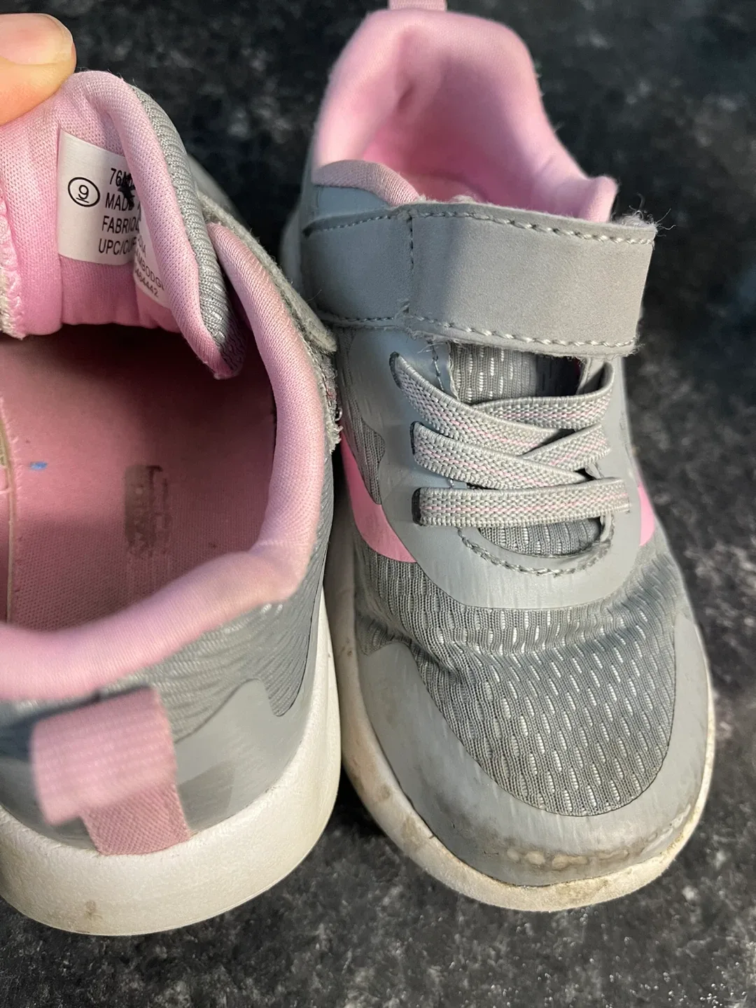 George Girls' Grey & Pink Sneakers - Size 9 image indicator(2)