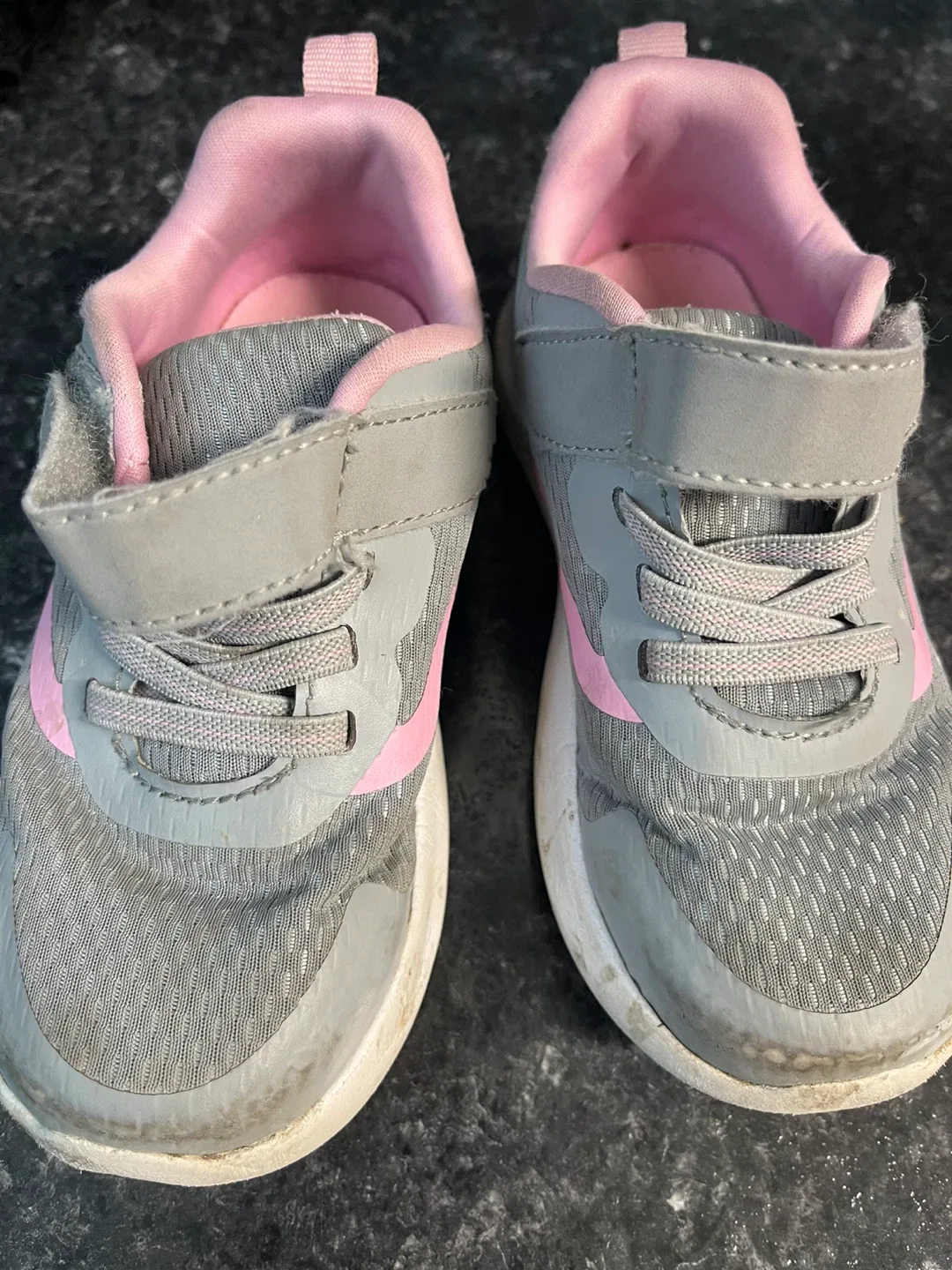 George Girls' Grey & Pink Sneakers - Size 9 thumbnail