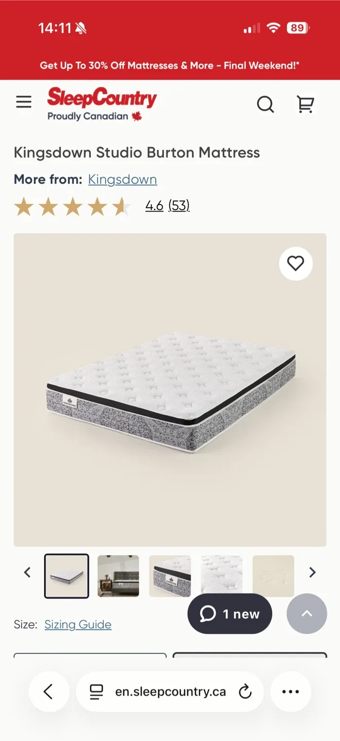 Kingsdown Studio Burton Mattress