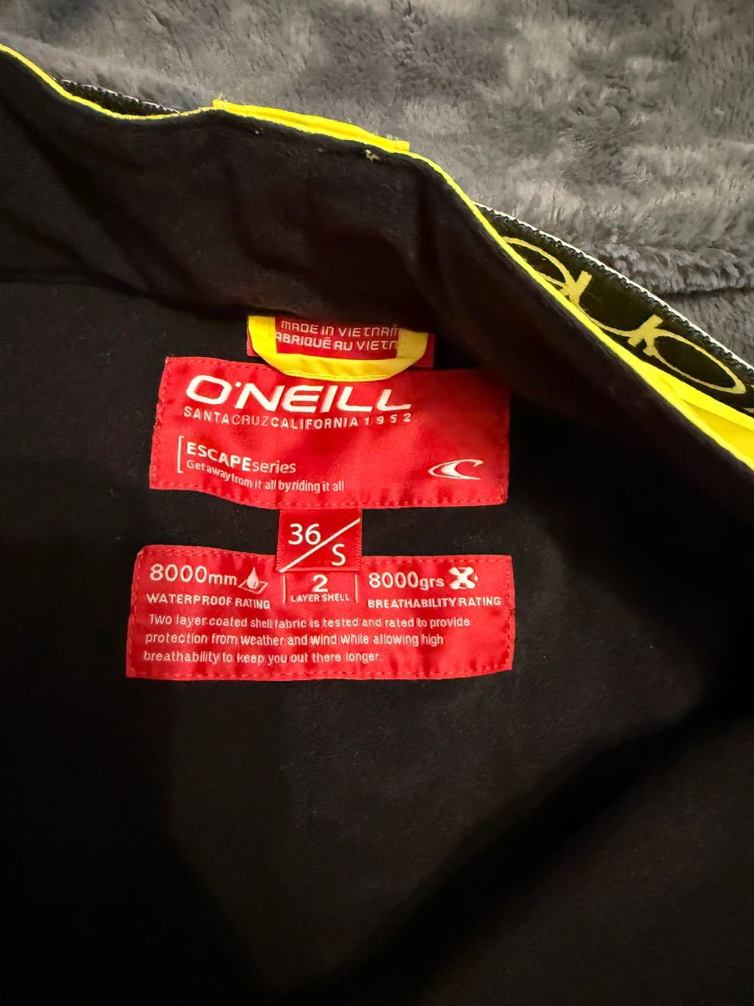 O'Neill Escape Series Yellow Snow Pants - Size S - photo 2