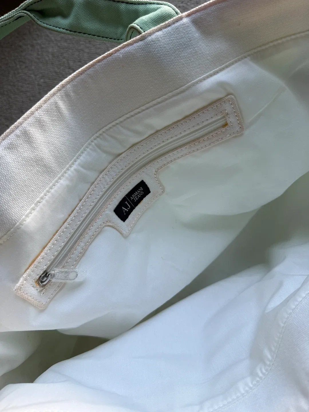 Armani Jeans Tote Bag - Mint Green & White image indicator(3)