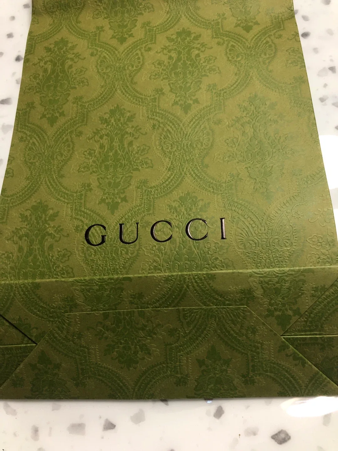 New! Gucci Gift Bag - Green 28*16cm image indicator(2)