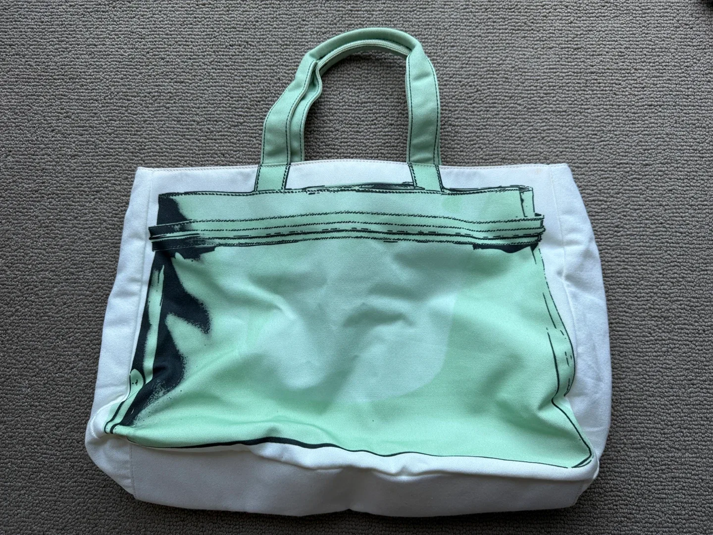 Armani Jeans Tote Bag - Mint Green & White image indicator(2)