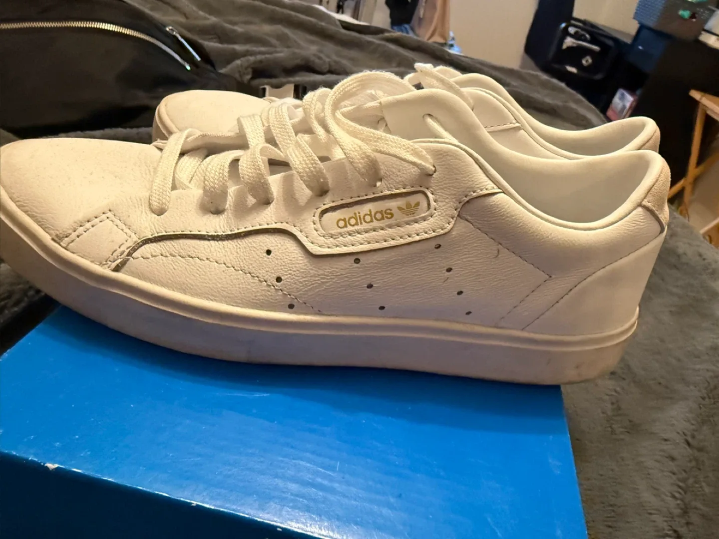 Adidas Sleek Leather Sneakers - White image indicator(2)