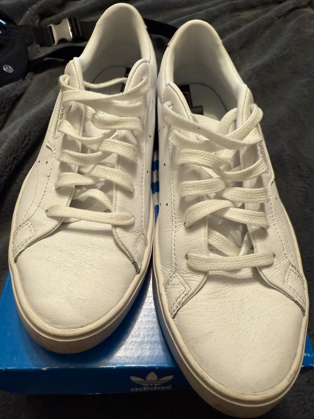 Adidas Sleek Leather Sneakers - White - photo 3