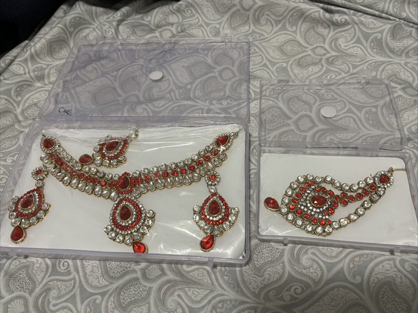 New Red & White Jewellery Set