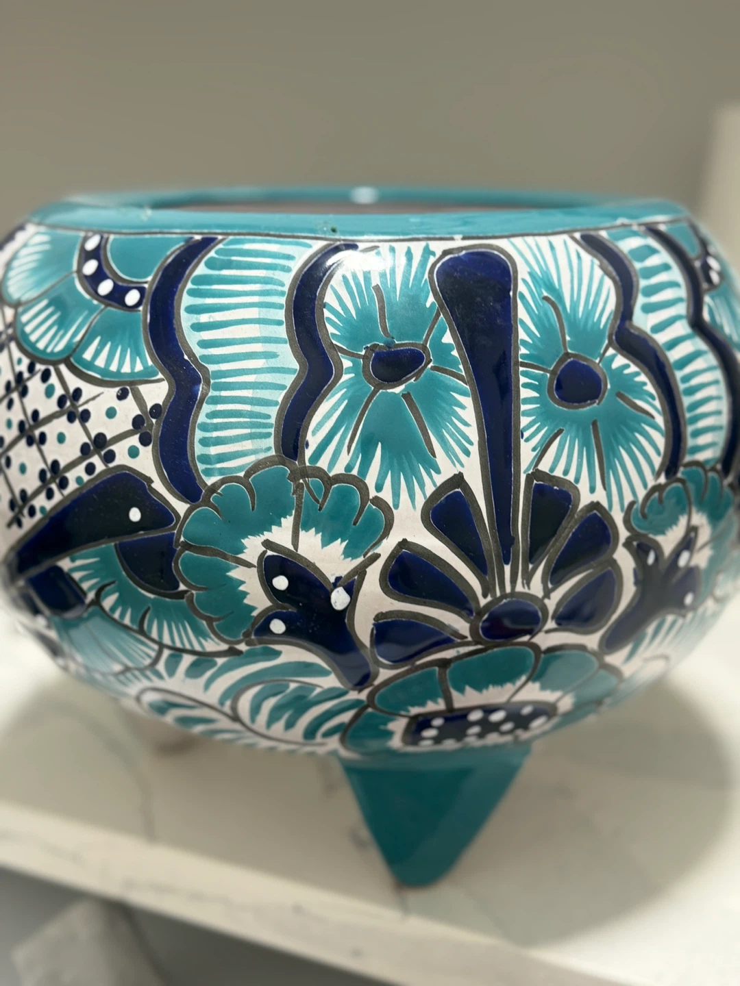 Hand-Painted Talavera Style Planter - photo 2