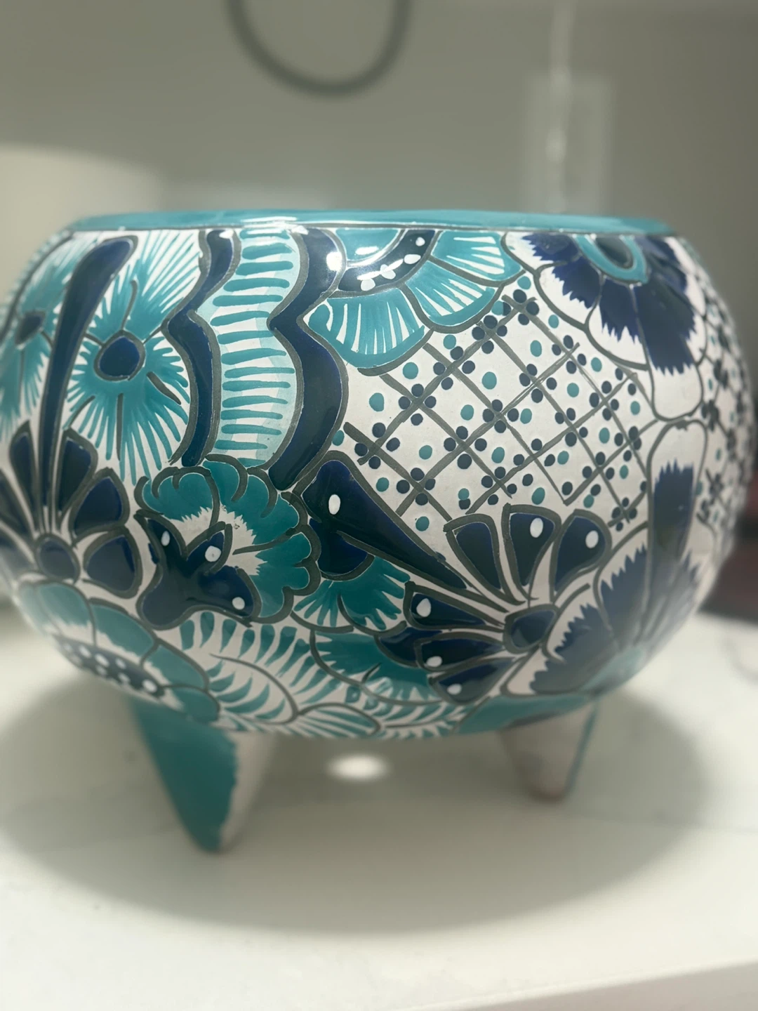 Hand-Painted Talavera Style Planter - photo 3