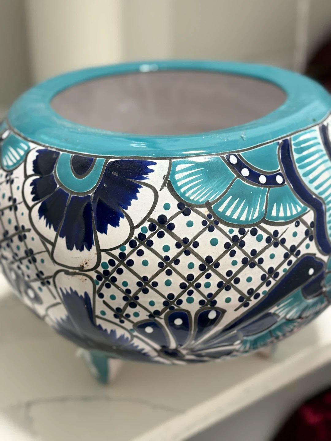 Hand-Painted Talavera Style Planter