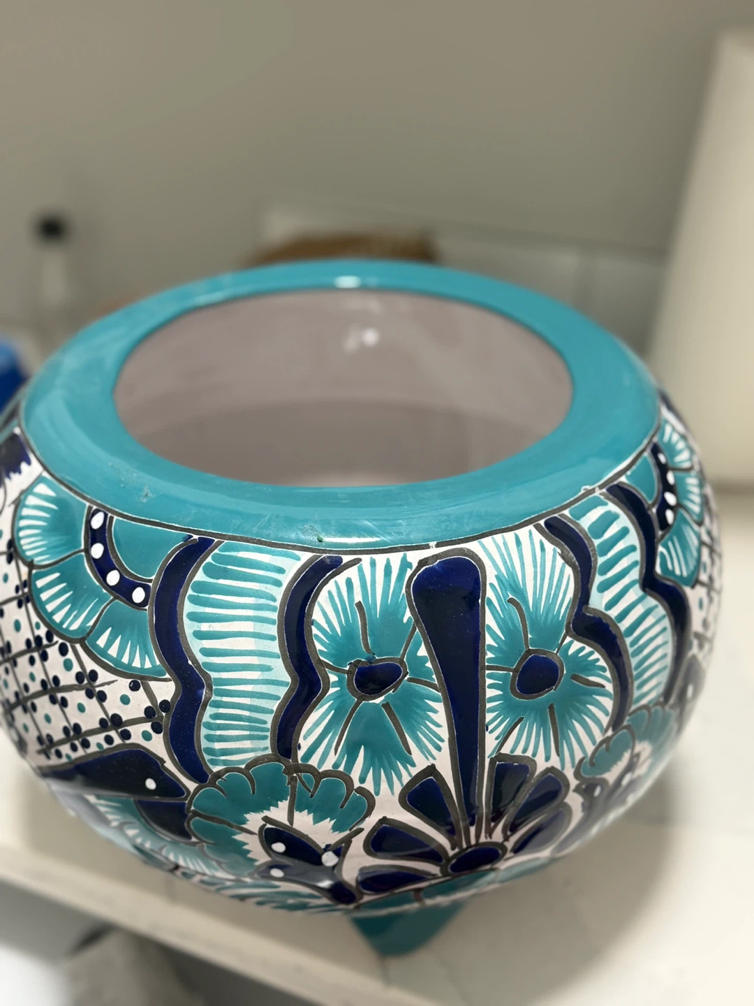 Hand-Painted Talavera Style Planter - photo 4